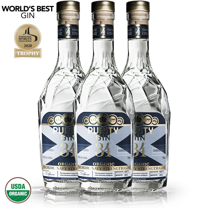 Purity Navy Strength Organic Gin - 3 Bottle Bundle