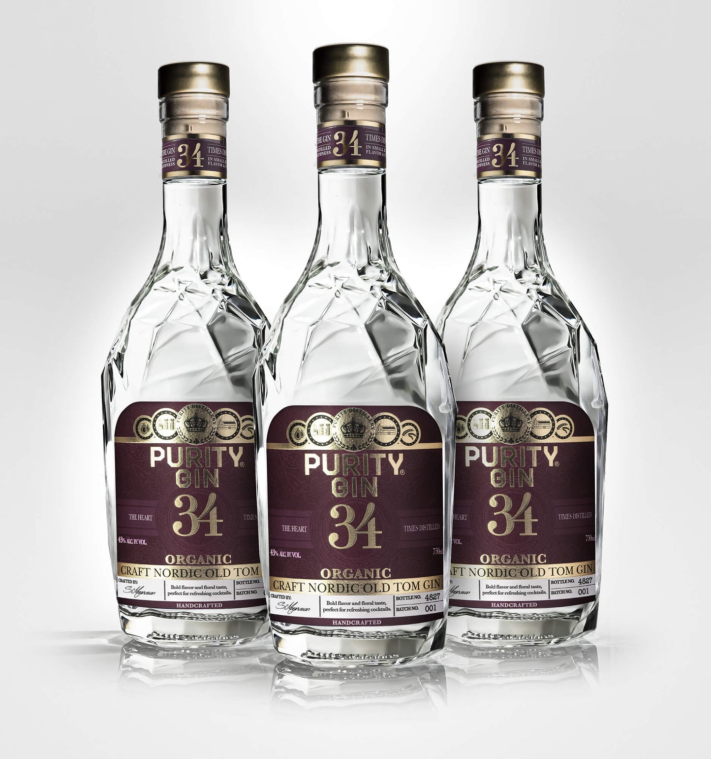 Purity Old Tom Organic Gin - 3 Bottle Bundle