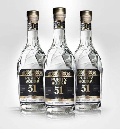 Purity Connoisseur 51 Reserve Organic Vodka - 3 Bottle Bundle