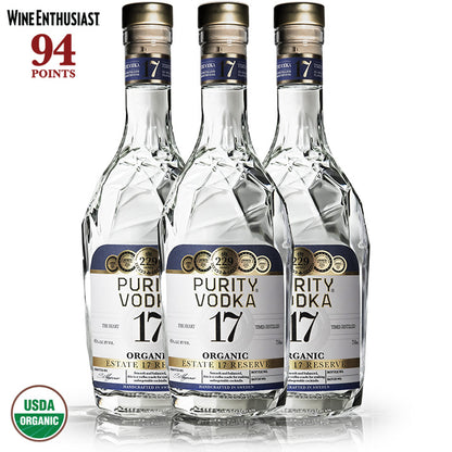 Purity Estate 17 Reserve Edition Organic Vodka - 3 Bottle Bundle